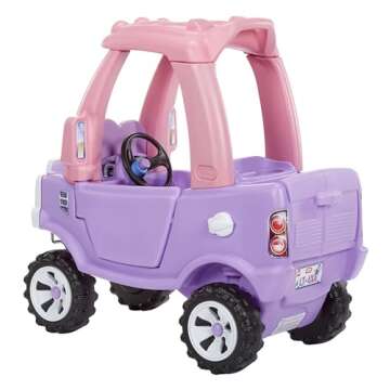 Little Tikes Princess Cozy Truck Ride-On, Pink Truck, 90cm x 45cm x 89cm