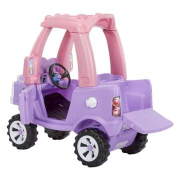Little Tikes Princess Cozy Truck Ride-On, Pink Truck, 90cm x 45cm x 89cm