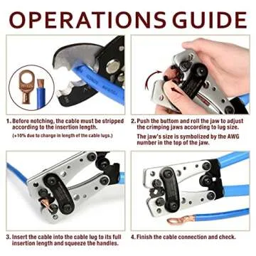 Heavy Duty Crimping Tool for AWG 8-1/0 Cables