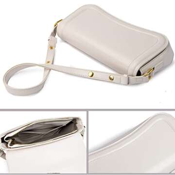 DOREAMALOE Womens Leather Vintage Large Shoulder Purse Handbag Designer Crossbody Bags Purse Fashion Tote Bag For Women