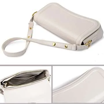 DOREAMALOE Womens Leather Vintage Large Shoulder Purse Handbag Designer Crossbody Bags Purse Fashion Tote Bag For Women