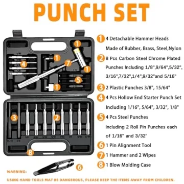 BESTNULE Punch Set | Durable & Versatile Tool Kit for Precision Work