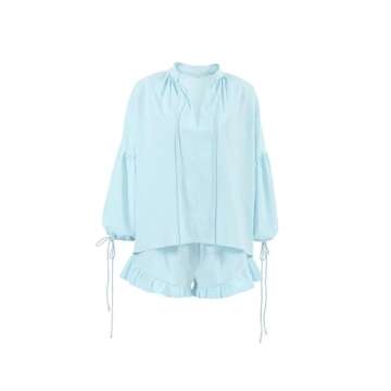 Mxiqqpltky Stylish Linen Shorts Sets for Women