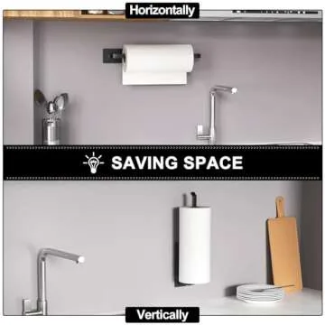 Matte Black Aluminum Paper Towel Holder for Easy Installation