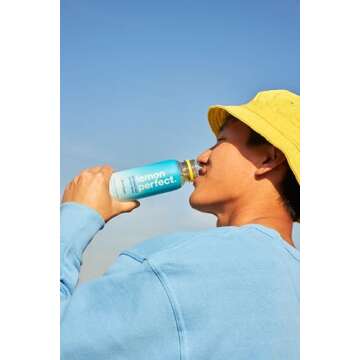 Lemon Perfect, Hydrating Organic Lemon Water, Zero Sugar, Flavored Water, Squeezed from Real Fruit, Plastic Neutral, No Artificial Ingredients, Original Lemon (12oz Bottles) 12pk