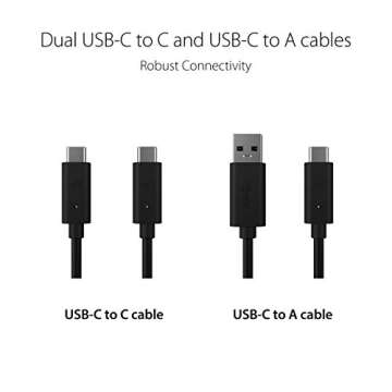 ASUS ROG STRIX Arion Aluminum Alloy M.2 NVMe SSD External Portable Enclosure Case Adapter, USB 3.2 Gen 2 Type-C (10 Gbps), USB-C to C and USB-C to A Cables, Fits PCIe 2280/2260/2242/2230 M Key/B+M Key