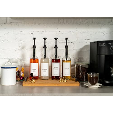 Demi's Home Stylish Glass Syrup Dispenser for Coffee Lovers