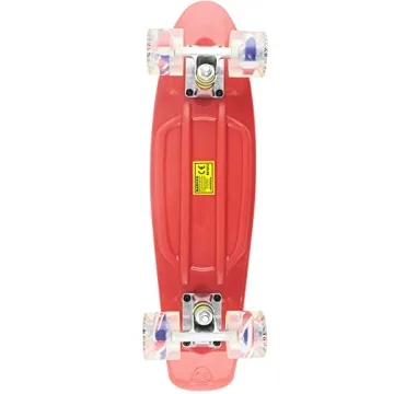 Meketec Mini Cruiser Skateboard Red for Kids & Beginners