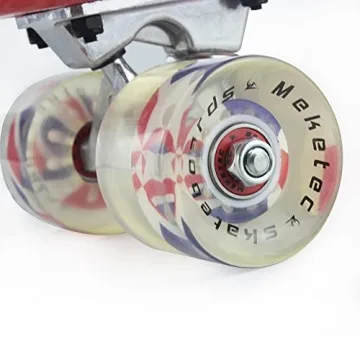 Meketec Mini Cruiser Skateboard Red for Kids & Beginners