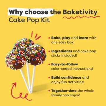 BAKETIVITY Kids Cake Pop Kit for Fun Baking
