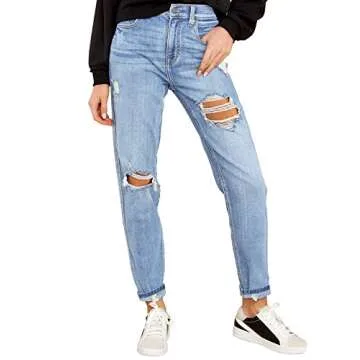Shop Luvamia Women's Casual Ripped Boyfriend Jeans
