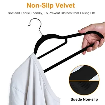 BAGAIL Velvet Non-Slip Hangers for Organized Closets