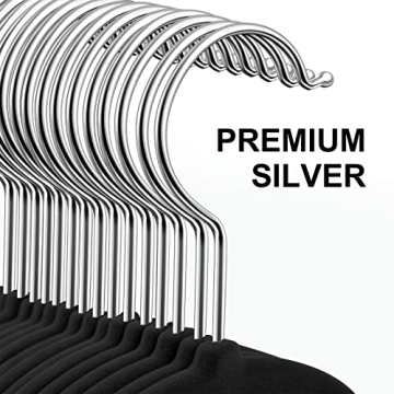 BAGAIL Velvet Non-Slip Hangers for Organized Closets