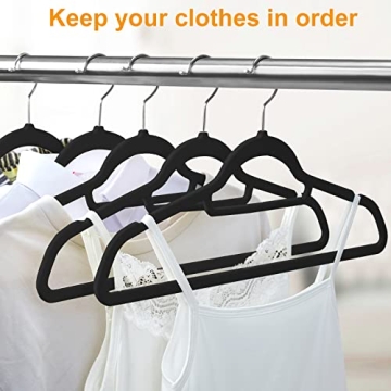 BAGAIL Velvet Non-Slip Hangers for Organized Closets