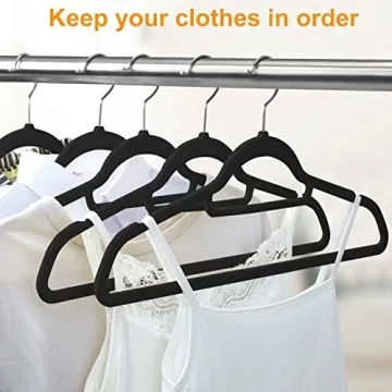 BAGAIL Velvet Non-Slip Hangers for Organized Closets