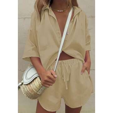 Fixmatti Lady Stylish Two Piece Shorts Set in Blue