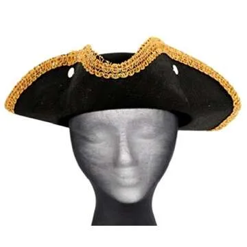 Rubies Deluxe Colonial Tricorn Hat - Perfect Pirate Accessory