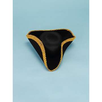 Rubies Deluxe Colonial Tricorn Hat - Perfect Pirate Accessory
