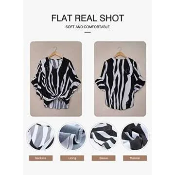 Asvivid Womens Striped V Neck Tops for Casual Style