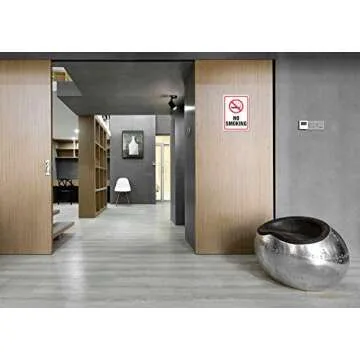 No Smoking Sign,2 Pack No Smoking Metal Reflective Signs - 10 x 7 .040 Rust Free Heavy Duty Aluminum sign - UV Printed With Professional Graphics - Easy To Mount - Indoor & Outdoor Use