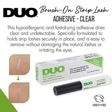 DUO Brush-on Strip Lash Adhesive, Clear, 0.18oz, 2-Pack