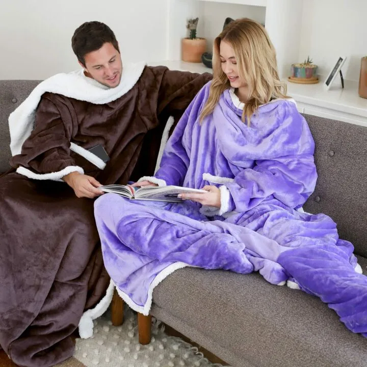 Catalonia Sherpa Wearable Blanket for Adults