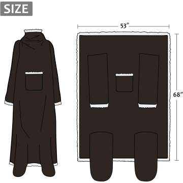 Catalonia Sherpa Wearable Blanket for Adults