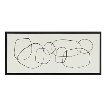 Kate and Laurel Sylvie Abstract Framed Canvas Art