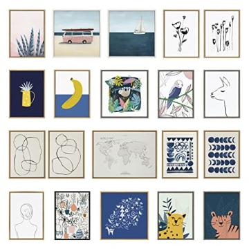 Kate and Laurel Sylvie Abstract Framed Canvas Art