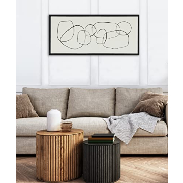 Kate and Laurel Sylvie Abstract Framed Canvas Art