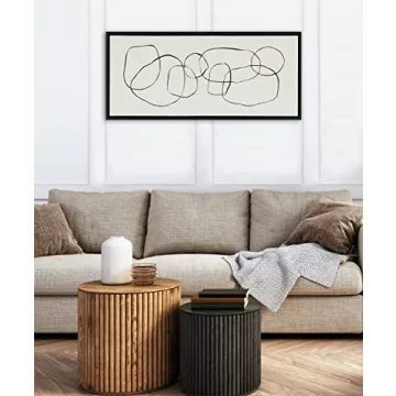 Kate and Laurel Sylvie Abstract Framed Canvas Art