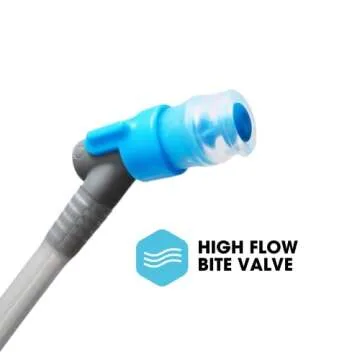 HydraPak Shape-Shift (for 2L or 3L Hydration Packs) Low-Profile Water Bladder/Reservoir for Hydration Backpacks - High Flow Bite Valve, Leak Proof, Fully Reversible, and Dishwasher Safe