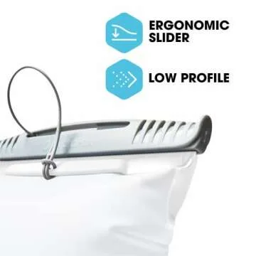 HydraPak Shape-Shift (for 2L or 3L Hydration Packs) Low-Profile Water Bladder/Reservoir for Hydration Backpacks - High Flow Bite Valve, Leak Proof, Fully Reversible, and Dishwasher Safe