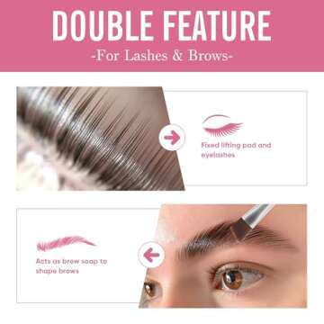 Libeauty Lash Lift Glue Wax, Faint Fragrance Lash Glue Balm for Perfect Eyelash Perm & Brow Lamination, Easy to Apply and Fast Drying & Waterproof (Pink Peach)