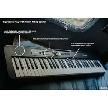 Casio Casiotone LK-S250 61-Key Portable Keyboard with Key Lighting System
