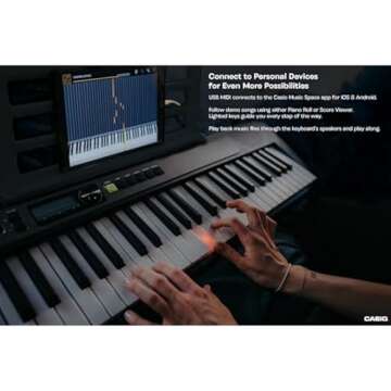 Casio Casiotone LK-S250 61-Key Portable Keyboard with Key Lighting System