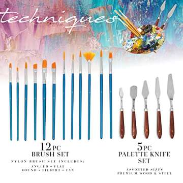 62-Piece Premium Acrylic Art Paint Set for All Ages