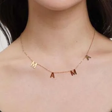 SmileBelle Mama Necklace as New Mom Gifts, Mom to Be Gift as First Time Mommy Gifts Mom Necklace as Pregnancy Gifts for Expecting Mom Mother Day Gifts as New Mom Gifts After Birth