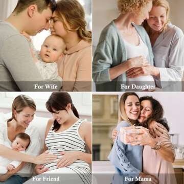 SmileBelle Mama Necklace as New Mom Gifts, Mom to Be Gift as First Time Mommy Gifts Mom Necklace as Pregnancy Gifts for Expecting Mom Mother Day Gifts as New Mom Gifts After Birth