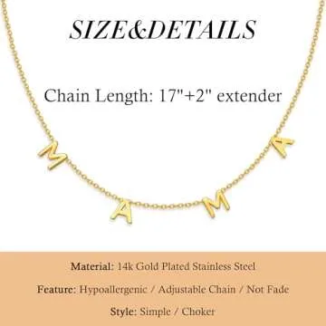 SmileBelle Mama Necklace as New Mom Gifts, Mom to Be Gift as First Time Mommy Gifts Mom Necklace as Pregnancy Gifts for Expecting Mom Mother Day Gifts as New Mom Gifts After Birth