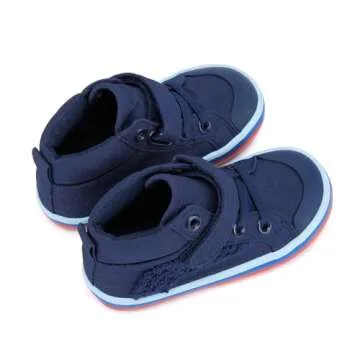 BMCiTYBM Baby Boys Girls Canvas Walking Shoes First Walker Infant Anti-Slip 6 9 12 18 24 Months Multicoloured Navy 12-18 Months Toddler
