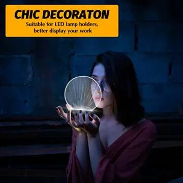 6-Piece 3D Night LED Base with Remote & USB