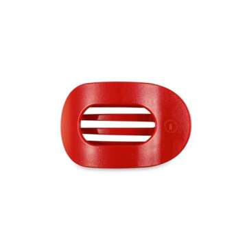 TELETIES - Small Flat Round Hair Clip - Holiday Collection - Hair Claw Clips for Women - Strong Grip...