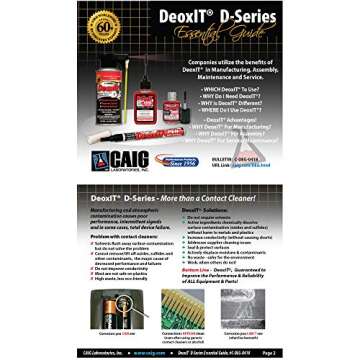 DeoxIT D5S-6 Spray, More Than A Contact Cleaner, 142g, Integrated Straw
