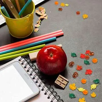 84 Pieces Acrylic Leaves Mini Acrylic Pumpkin Maple Leaves Acorns Crystals Gems for Thanksgiving Home Table Scatters Decoration Autumn Table Scatters Favor Vase Filler(5 Colors)