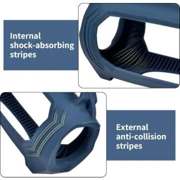 ALKOO Silicone Protective Case for JBL Charge 5 with Shoulder Strap and Top Handle- Waterproof, Durable Cover for JBL Charge 5 Portable Bluetooth Speaker, Accessory for Outdoor Use (Blue)