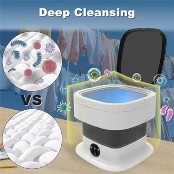 Mini Portable Washing Machine - 16L Collapsible Laundry Washer for Easy Use