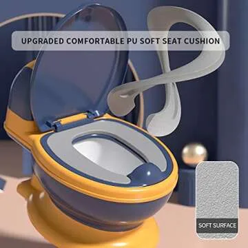 Realistic Potty Training Toilet with Soft Seat and Splash Guard