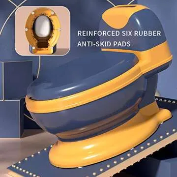 Realistic Potty Training Toilet with Soft Seat and Splash Guard
