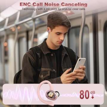 Wireless Earbuds with 50H Battery & Noise Cancellation